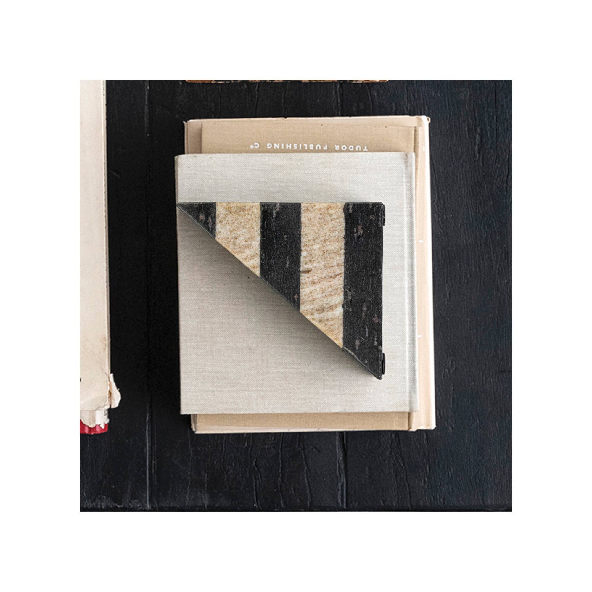 Hello Honey® Brown & Black Decorative Marble Bookends Set
